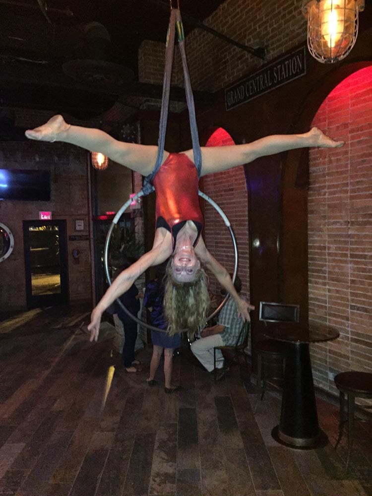 Aerial Bartending Double Point Lyra